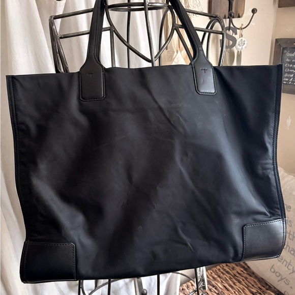 Tory Burch Black Tote with Embellished Logo - Picture 2 of 12